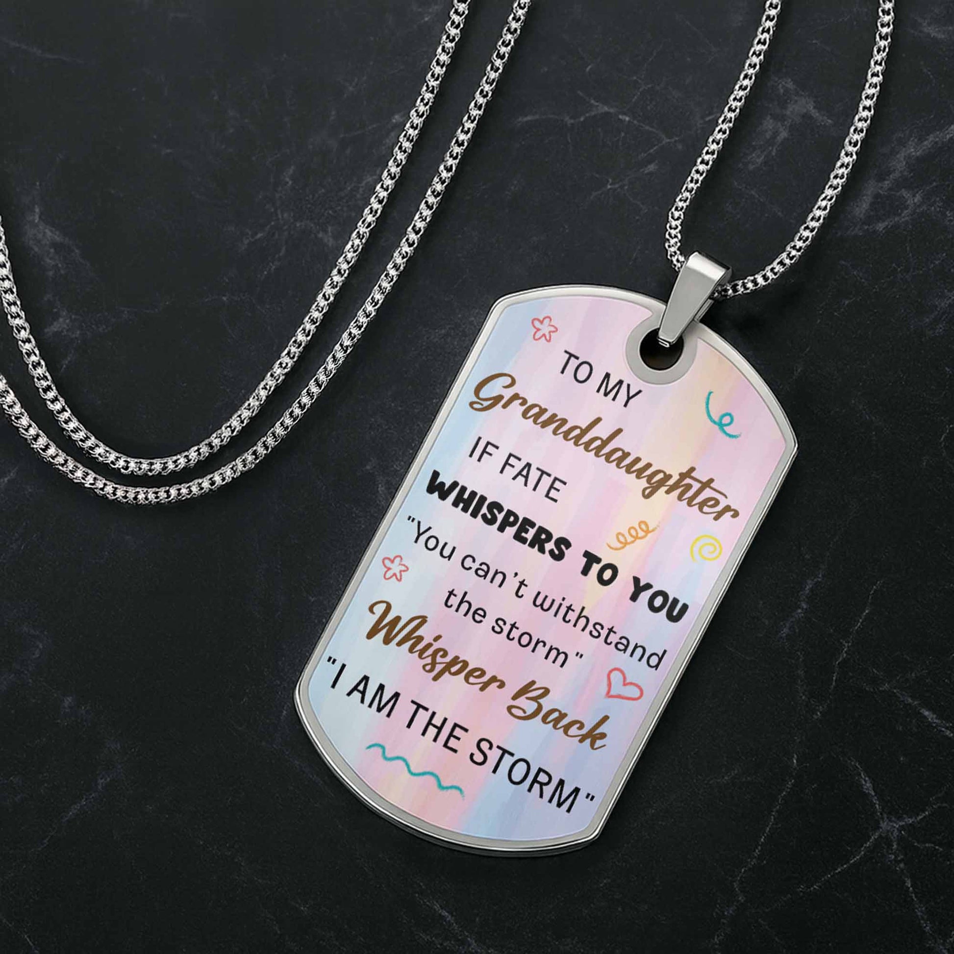 Adorable Cartoon Girl Dog Tag Necklace