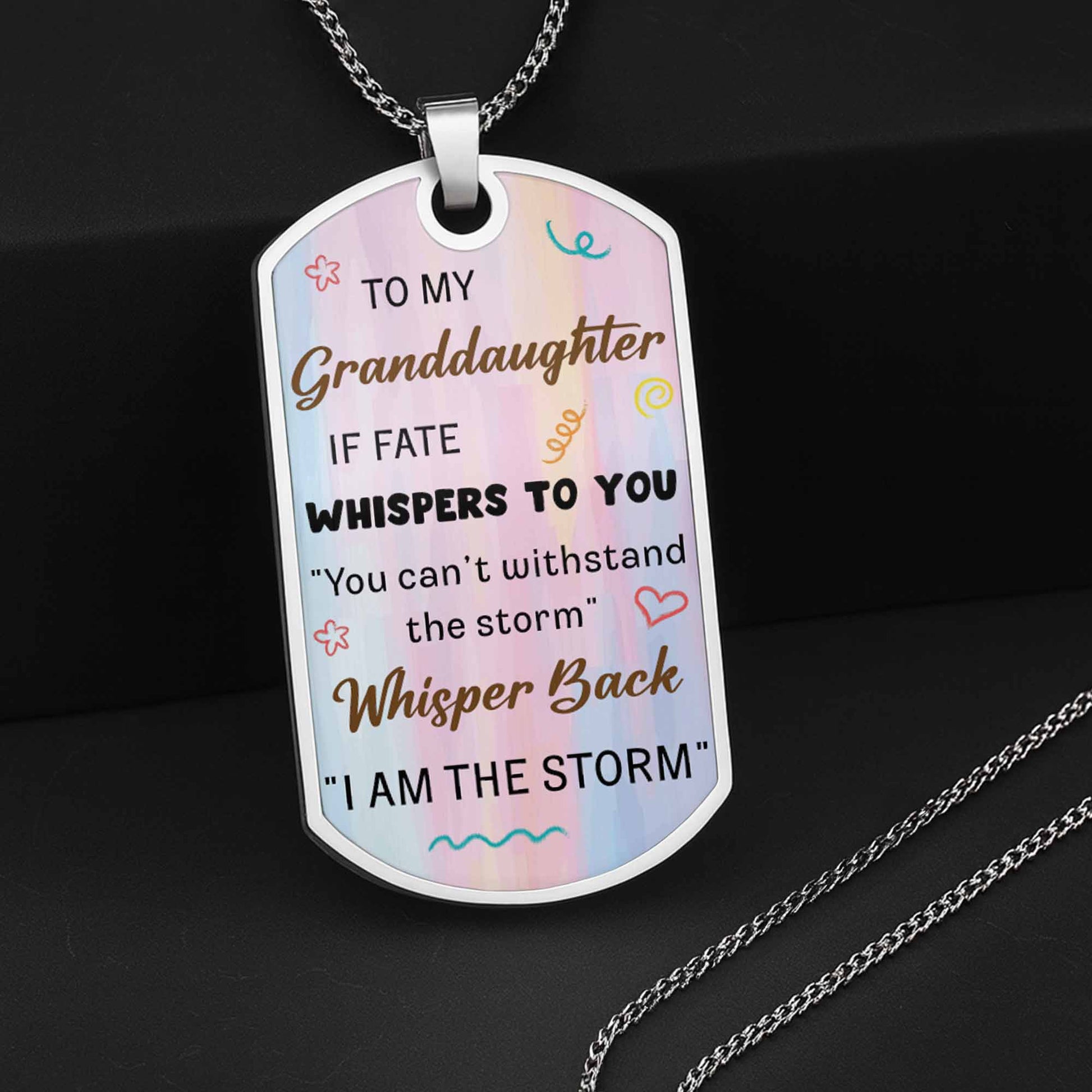 Adorable Cartoon Girl Dog Tag Necklace