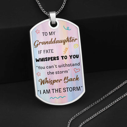 Adorable Cartoon Girl Dog Tag Necklace