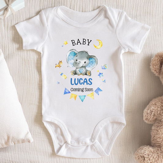Baby Coming Soon With Cute Elephant and Stars