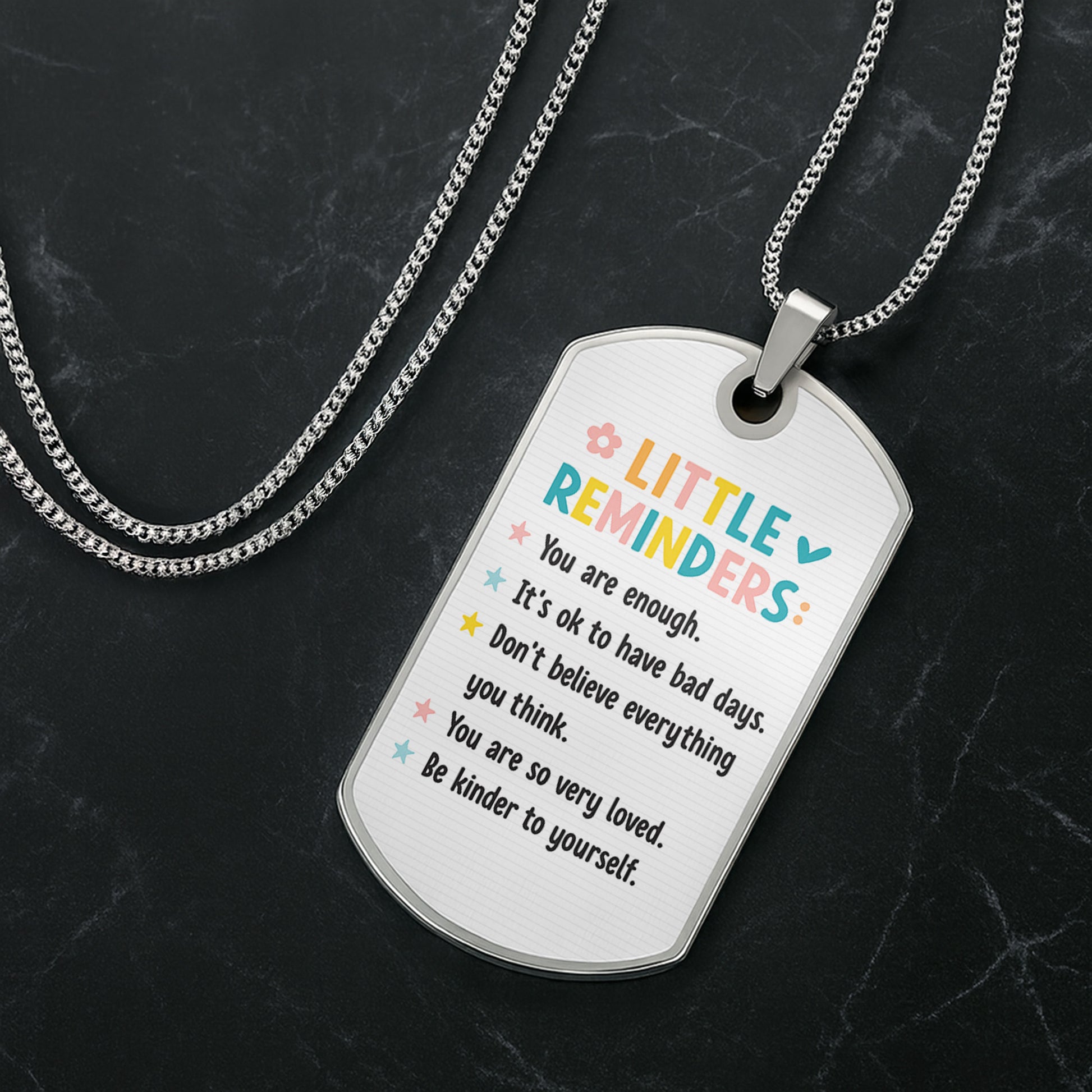 Little Reminders You Are Enough With Girl And Hearts