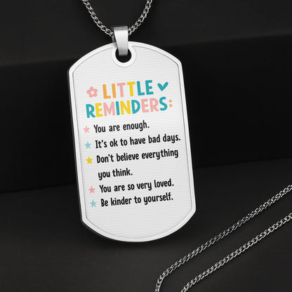 Little Reminders You Are Enough With Girl And Hearts