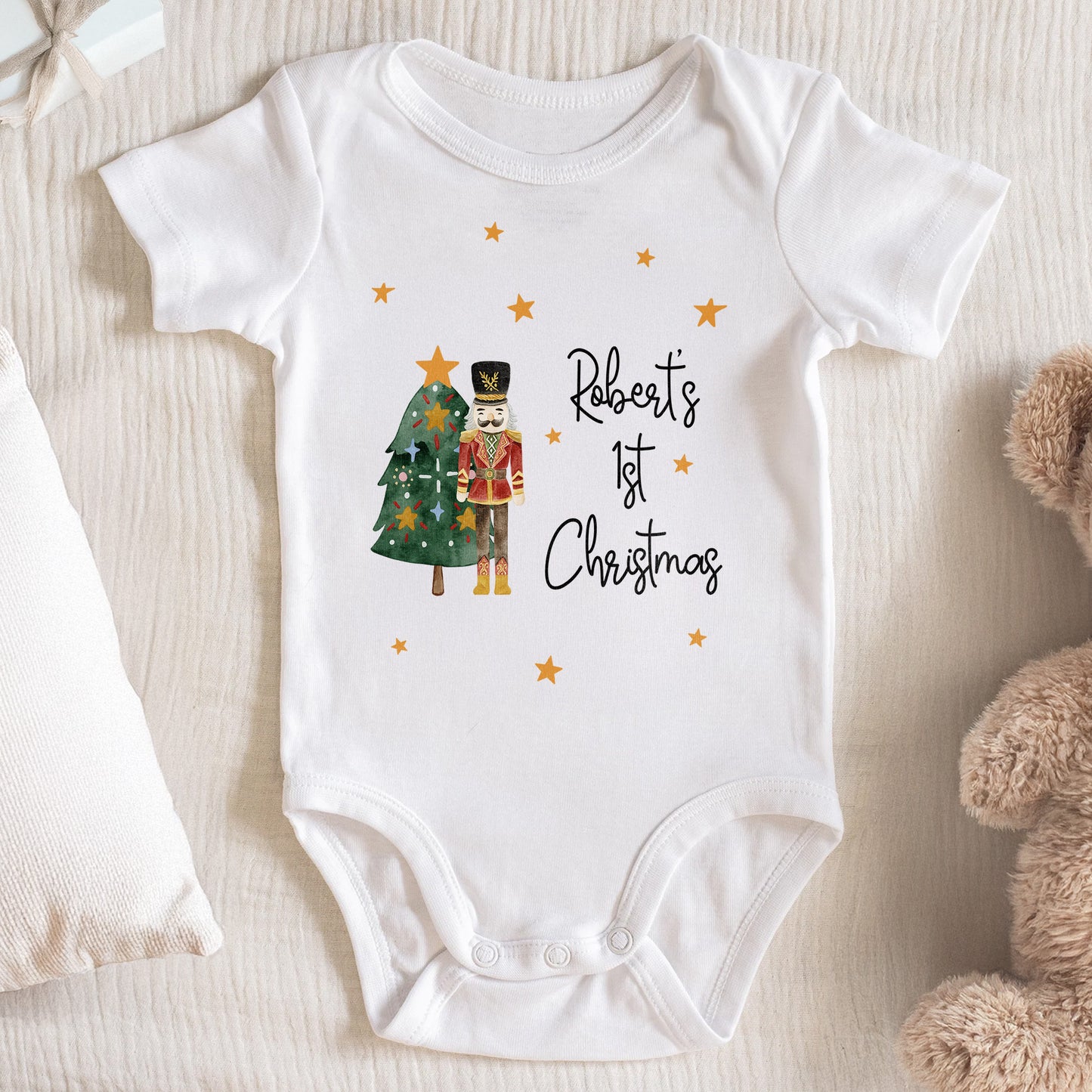 1st Christmas With Nutcracker And Christmas Tree