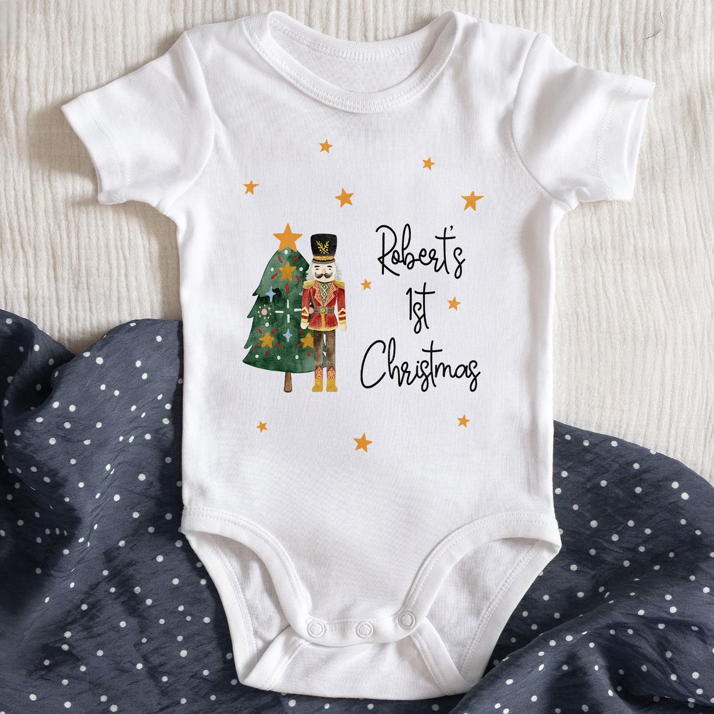 1st Christmas With Nutcracker And Christmas Tree