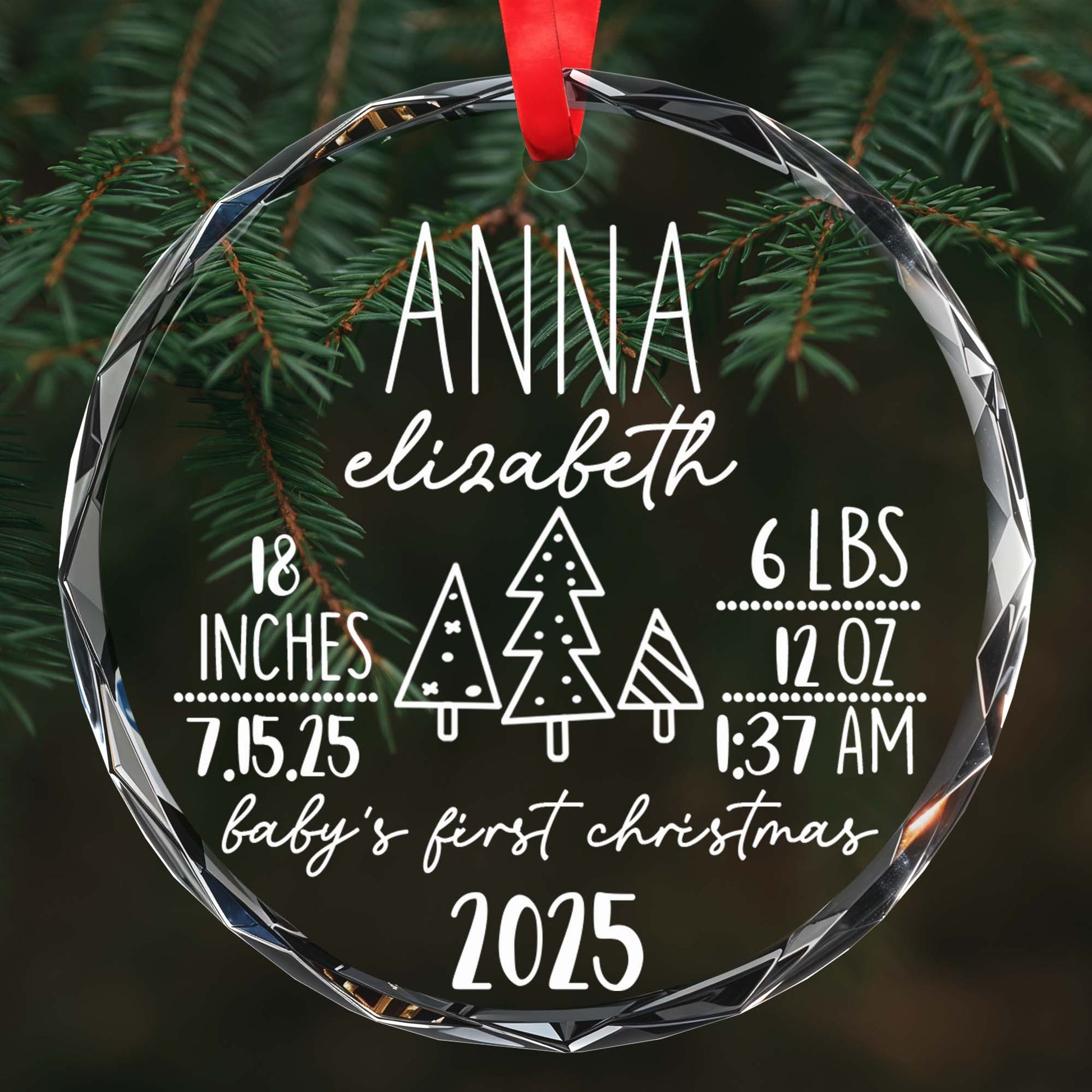 Baby's First Christmas With Elegant Trees