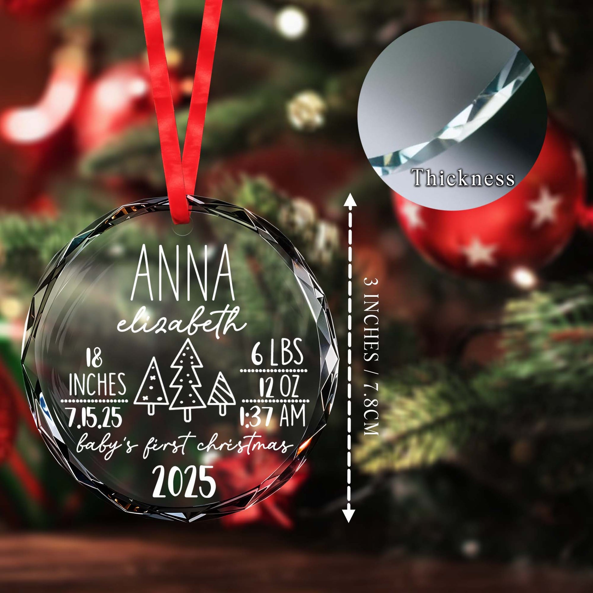 Baby's First Christmas With Elegant Trees