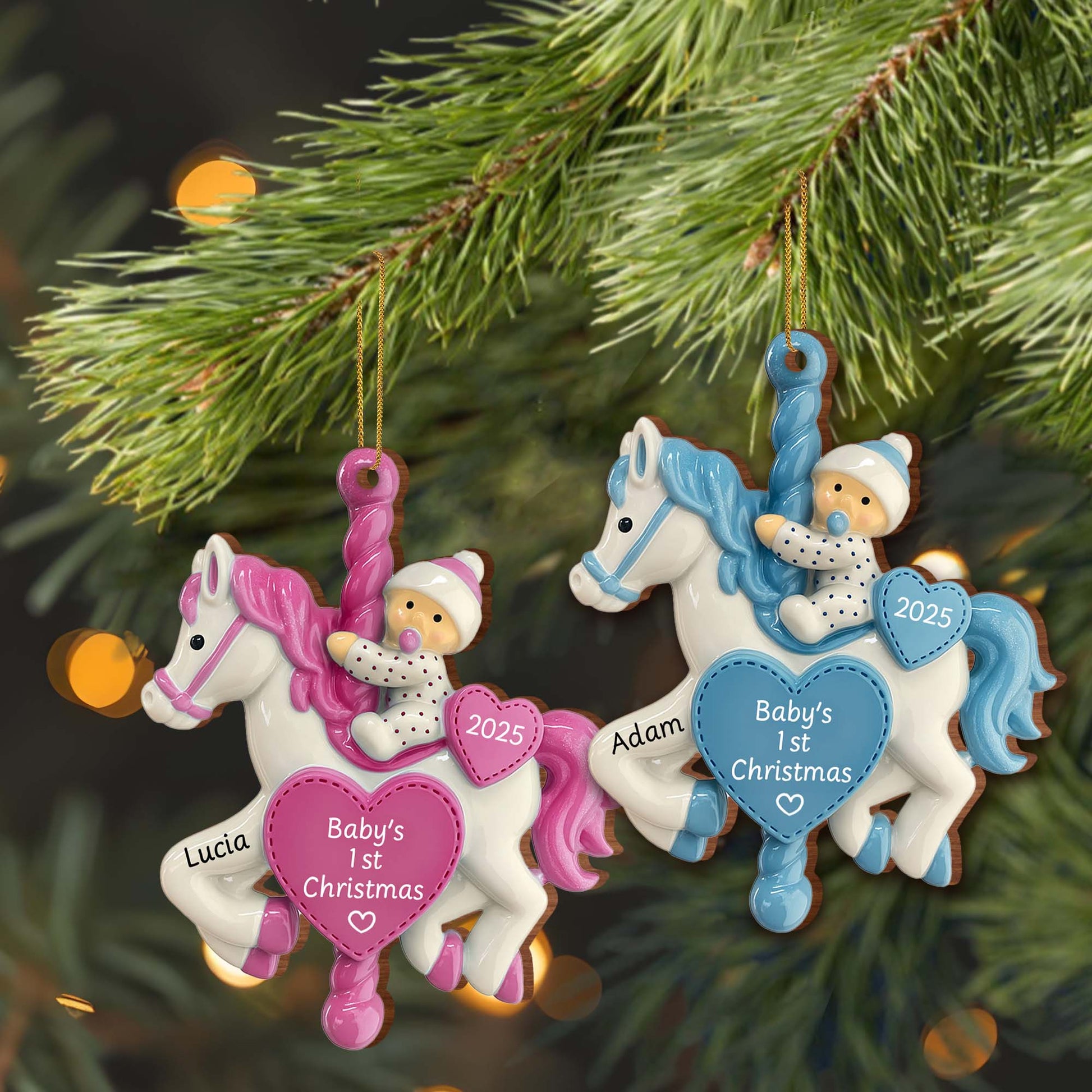 Baby's 1st Christmas Rocking Horse Ornament