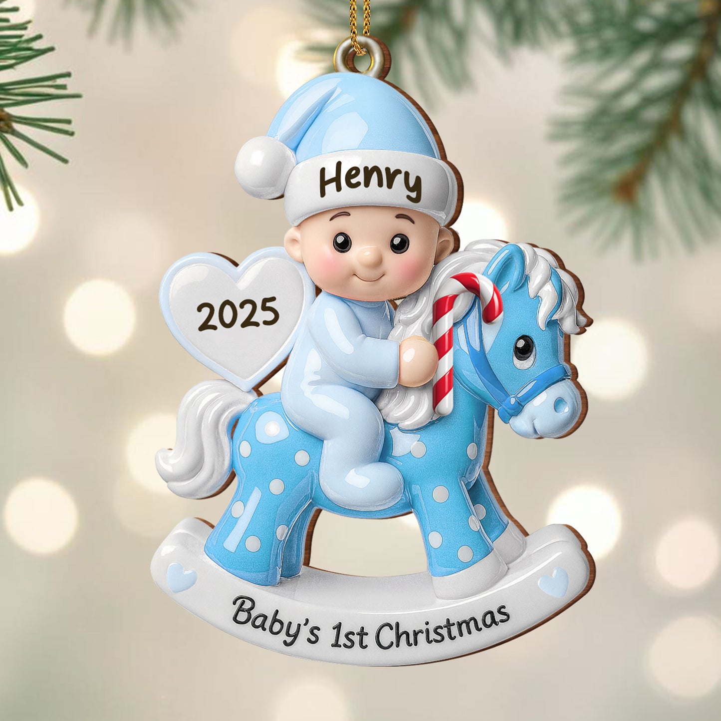 Celebrate Your Baby's First Christmas With Rocking Horse