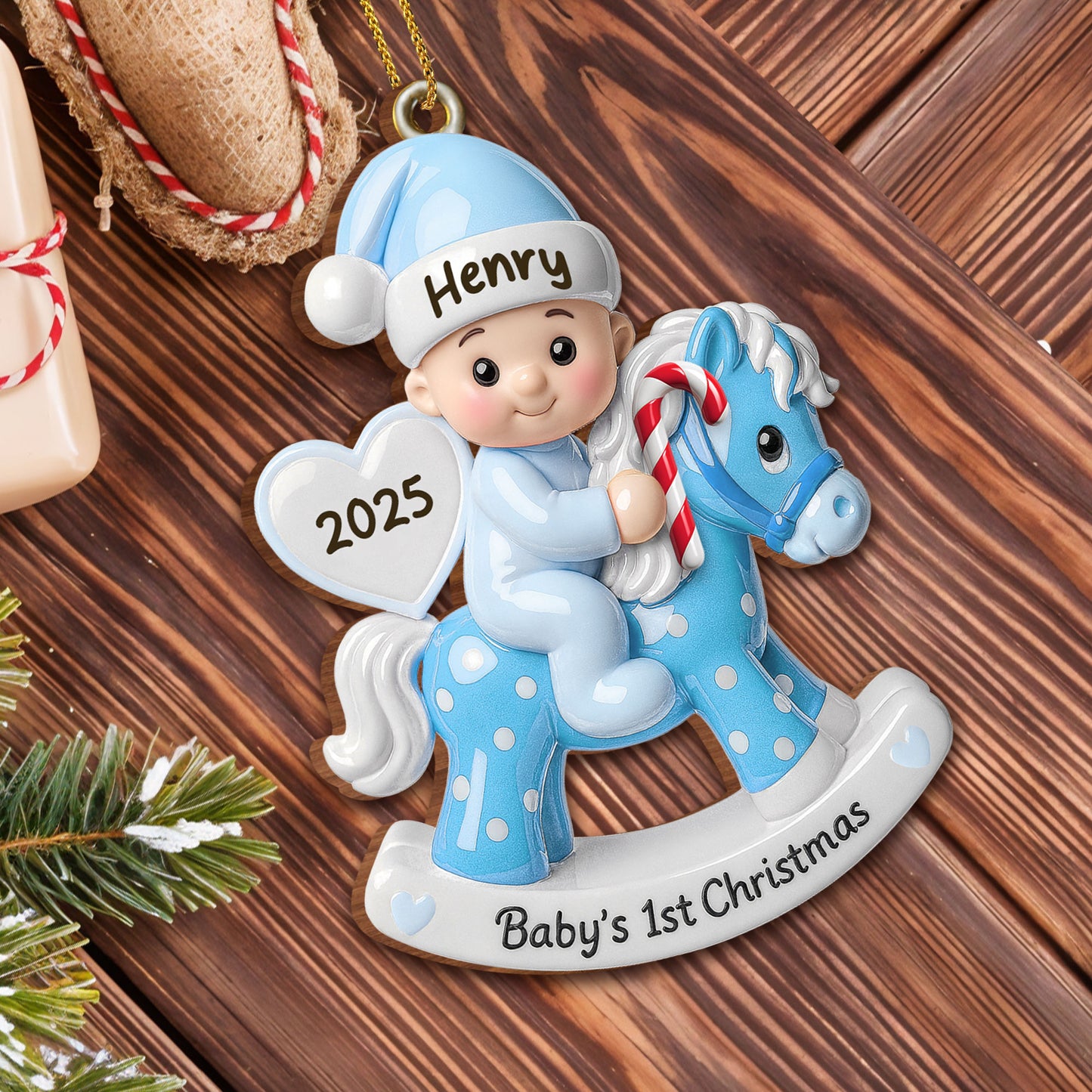 Celebrate Your Baby's First Christmas With Rocking Horse