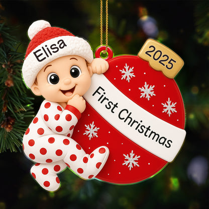 First Christmas Baby And Snowflakes Ornament