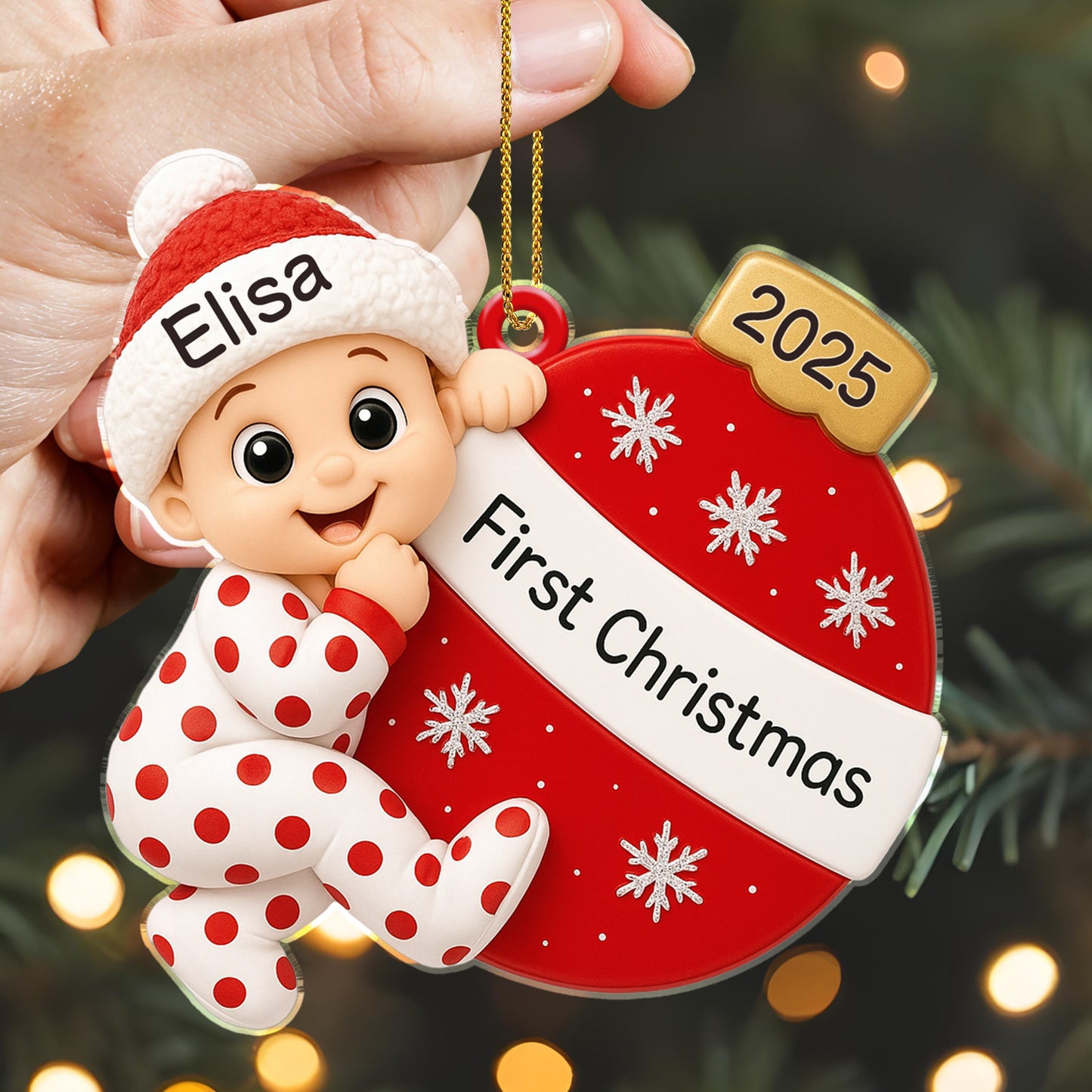 First Christmas Baby And Snowflakes Ornament