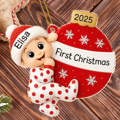 First Christmas Baby And Snowflakes Ornament