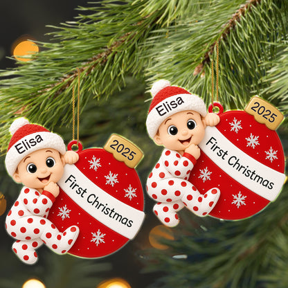 First Christmas Baby And Snowflakes Ornament