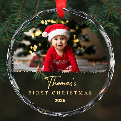 First Christmas, Baby With Santa Hat