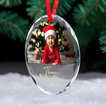 First Christmas, Baby With Santa Hat