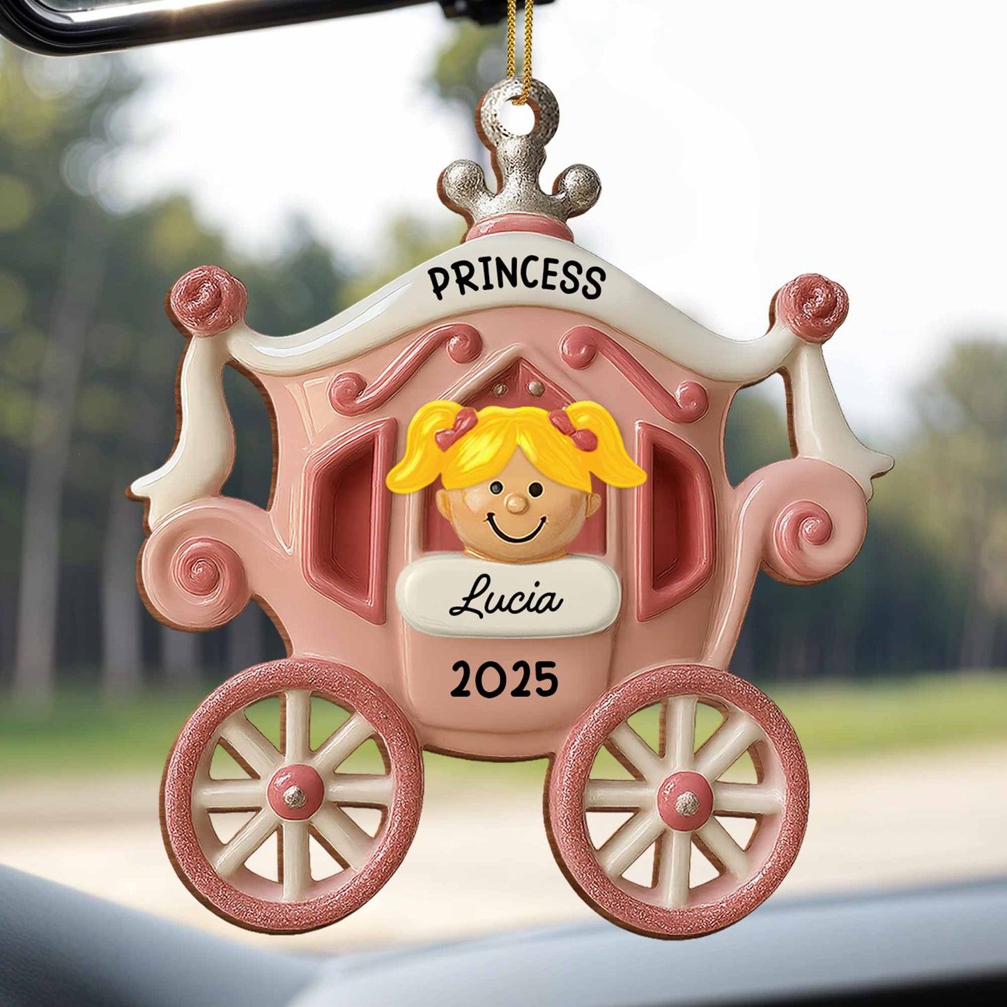 Princess Carriage Personalized Ornament