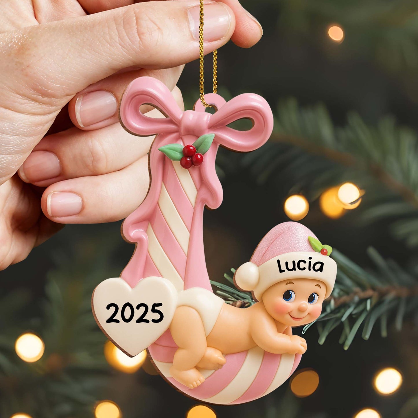 Baby's First Christmas Candy Cane Ornament