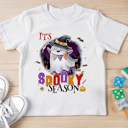 It's Spooky Season With Ghost, Bats, And Pumpkin