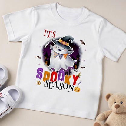 It's Spooky Season With Ghost, Bats, And Pumpkin