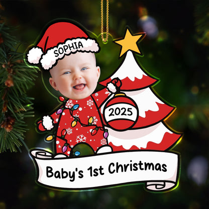 Baby's 1st Christmas With Tree And Lights