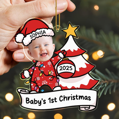 Baby's 1st Christmas With Tree And Lights