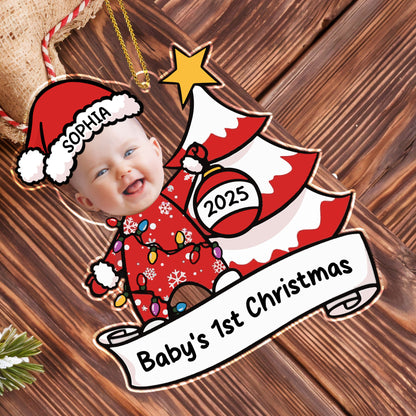 Baby's 1st Christmas With Tree And Lights