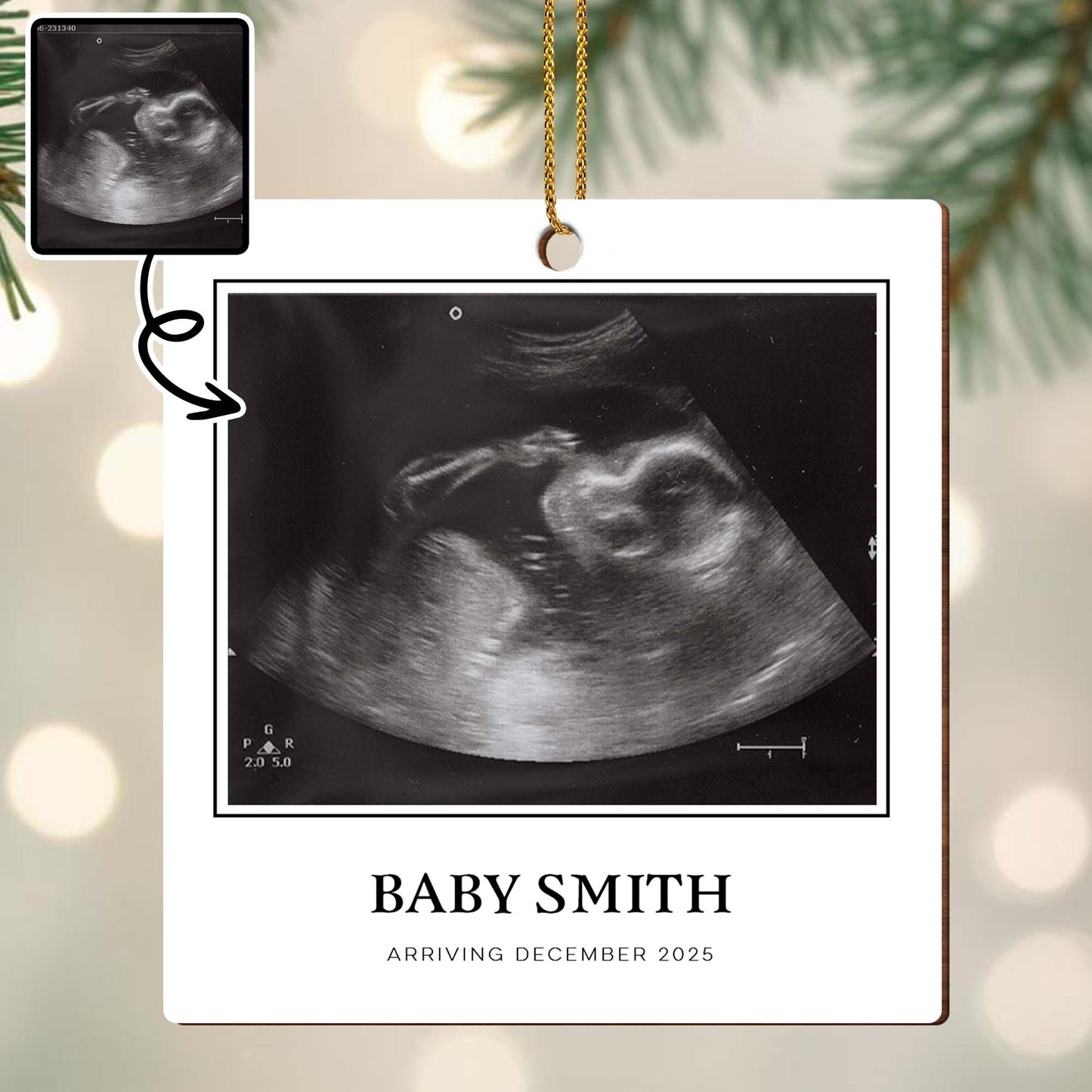 Celebrating A New Arrival, Custom Ultrasound Keepsake