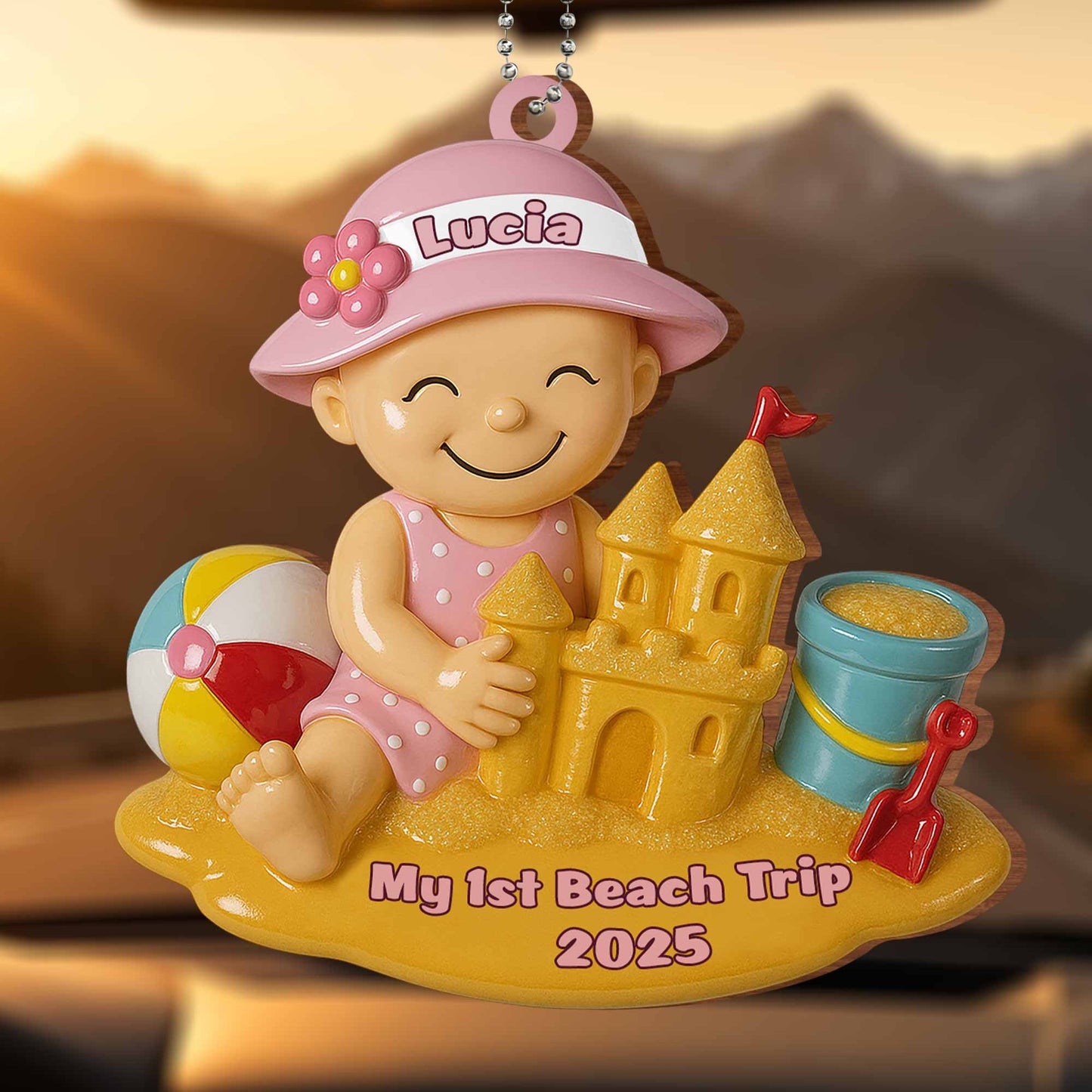 My 1st Beach Trip, Beach Ball and Sand Castle