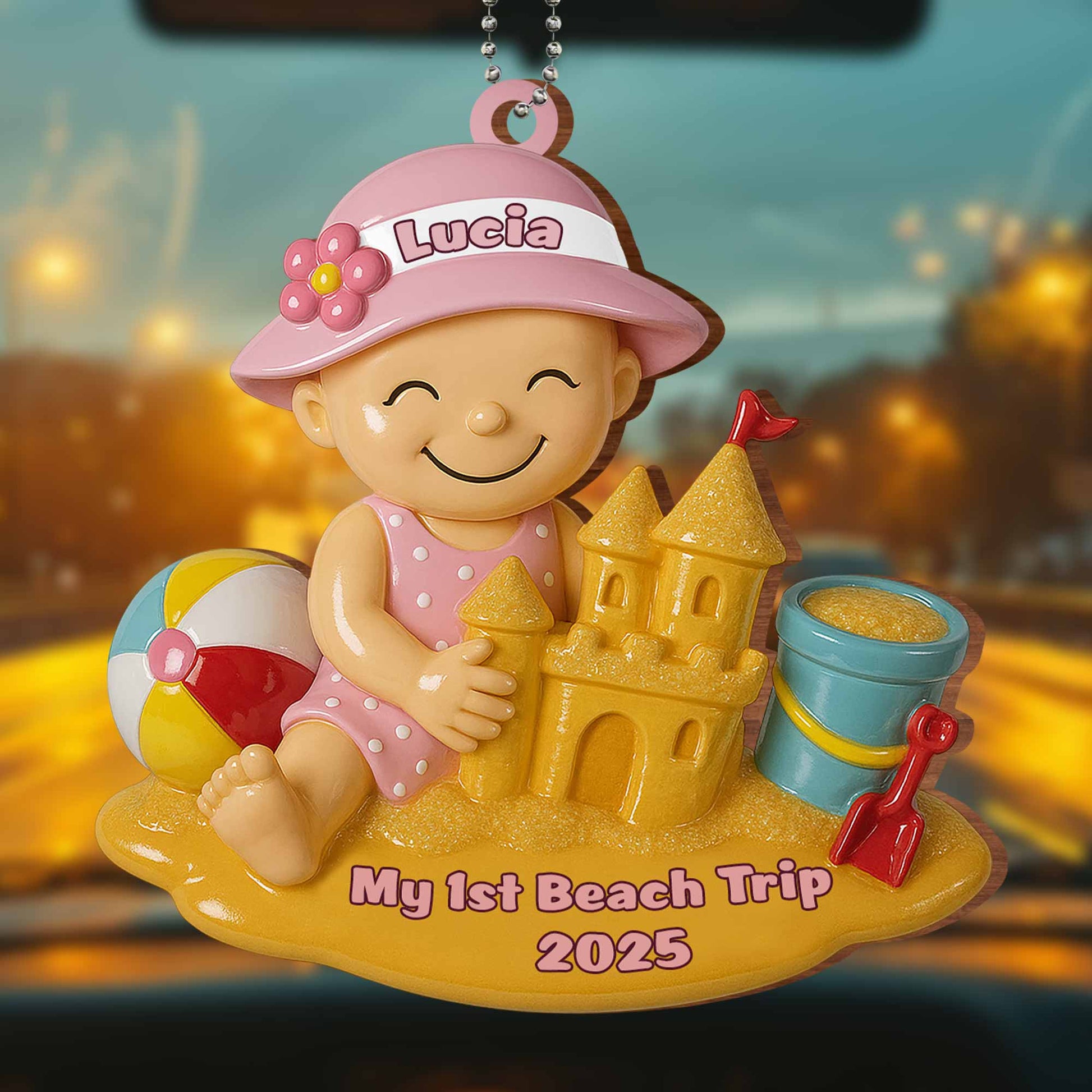 My 1st Beach Trip, Beach Ball and Sand Castle