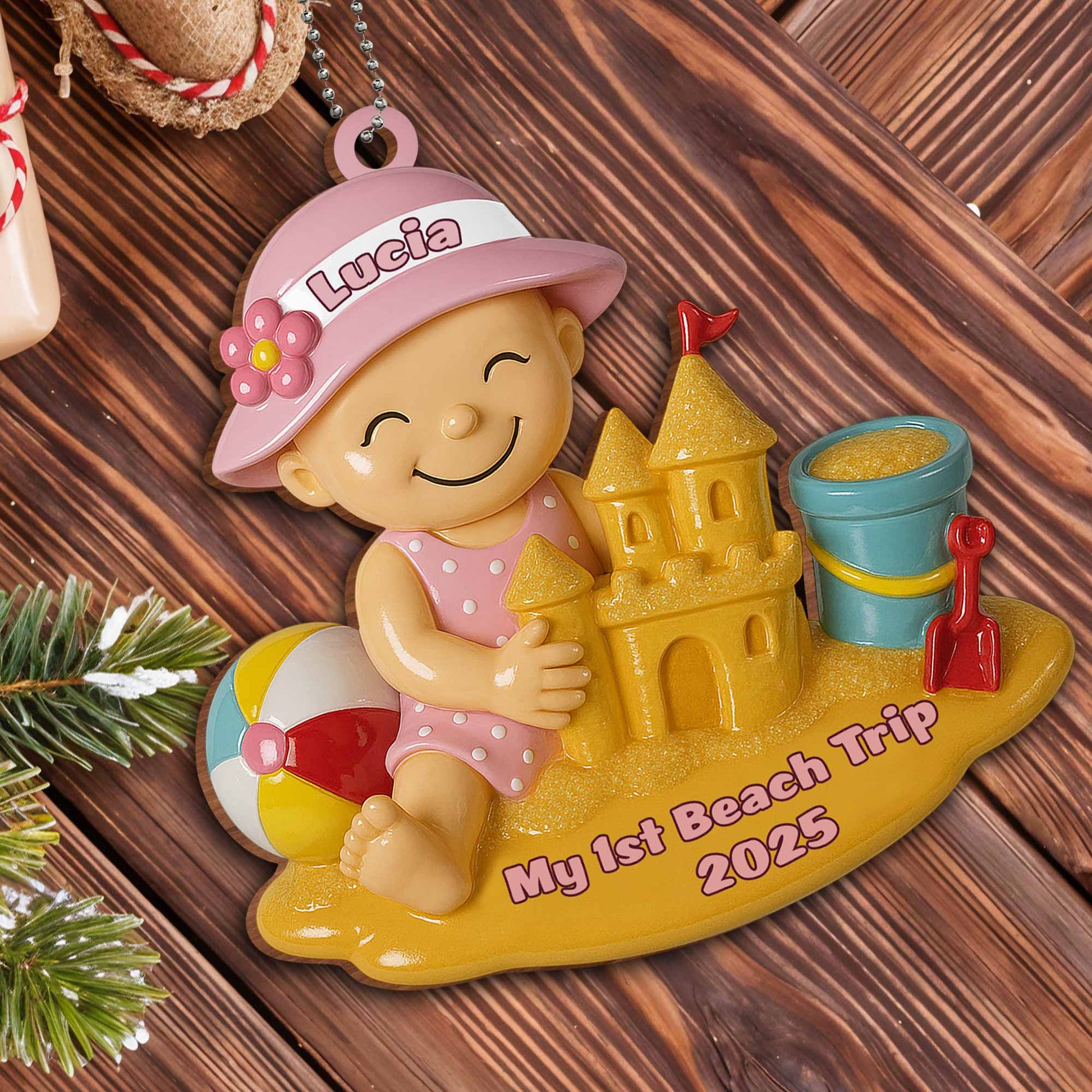 My 1st Beach Trip, Beach Ball and Sand Castle