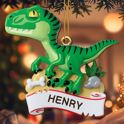 Personalize Your Dinosaur-Themed Ornament