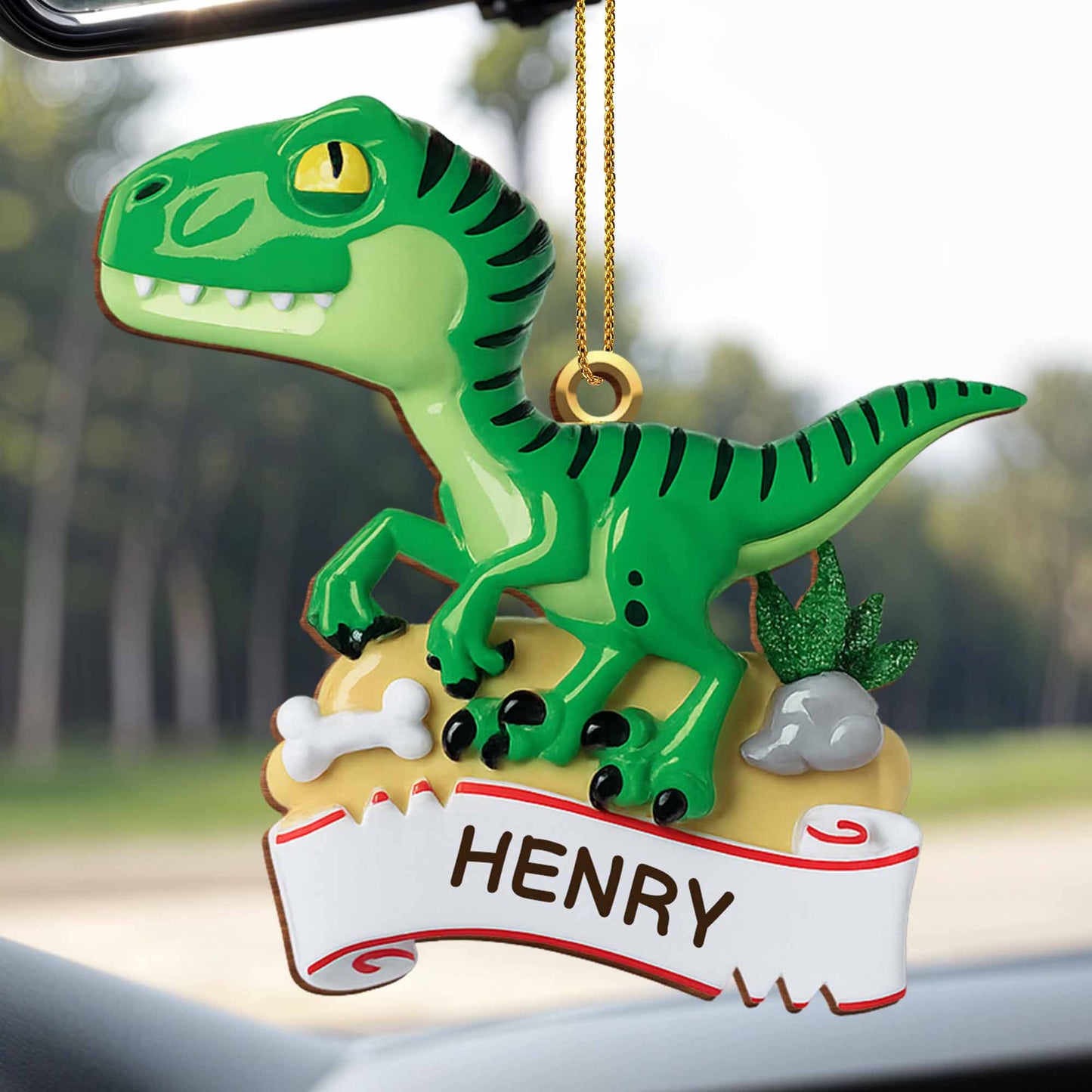 Personalize Your Dinosaur-Themed Ornament