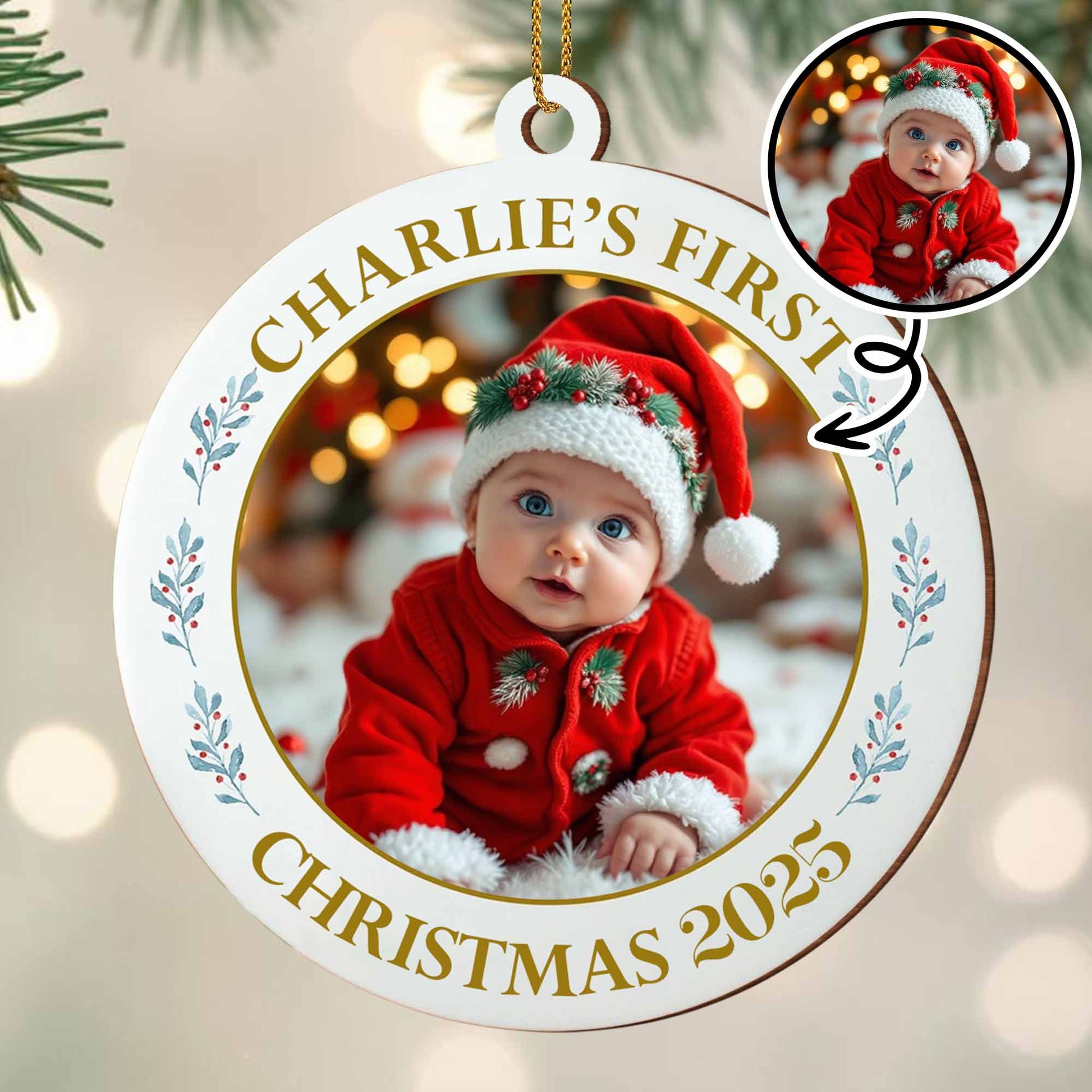 Charlie's First Christmas Baby in Festive Attire