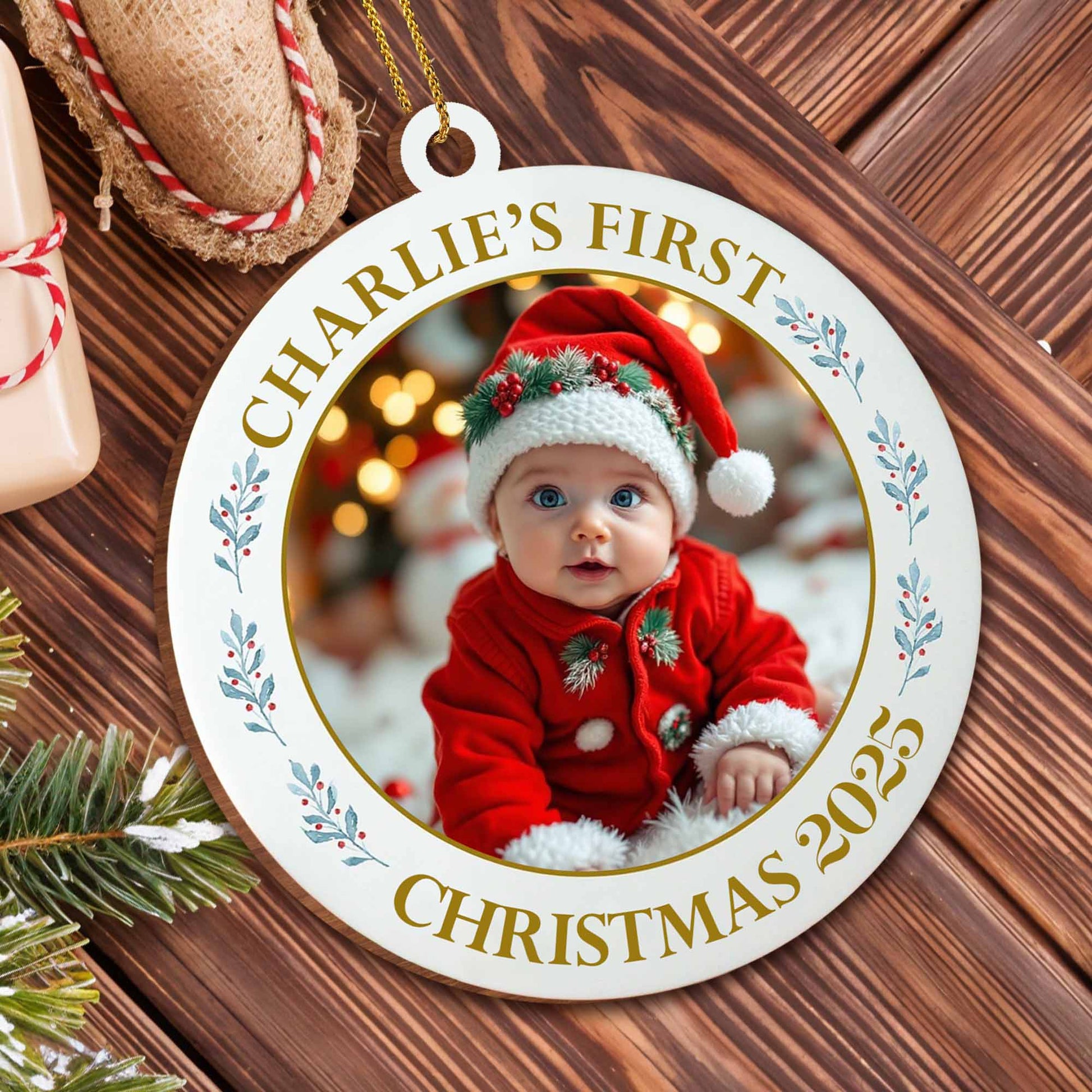 Charlie's First Christmas Baby in Festive Attire