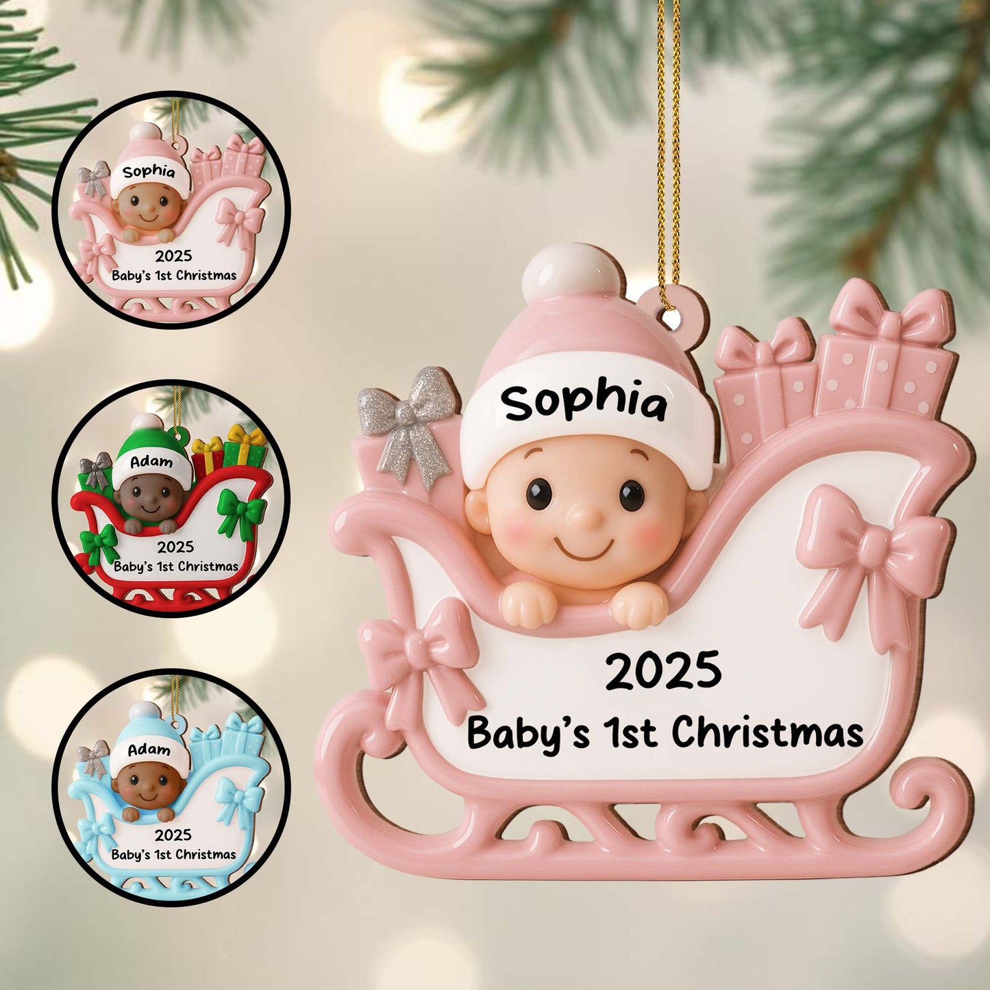 Baby’s 1st Christmas With Sleigh And Gifts