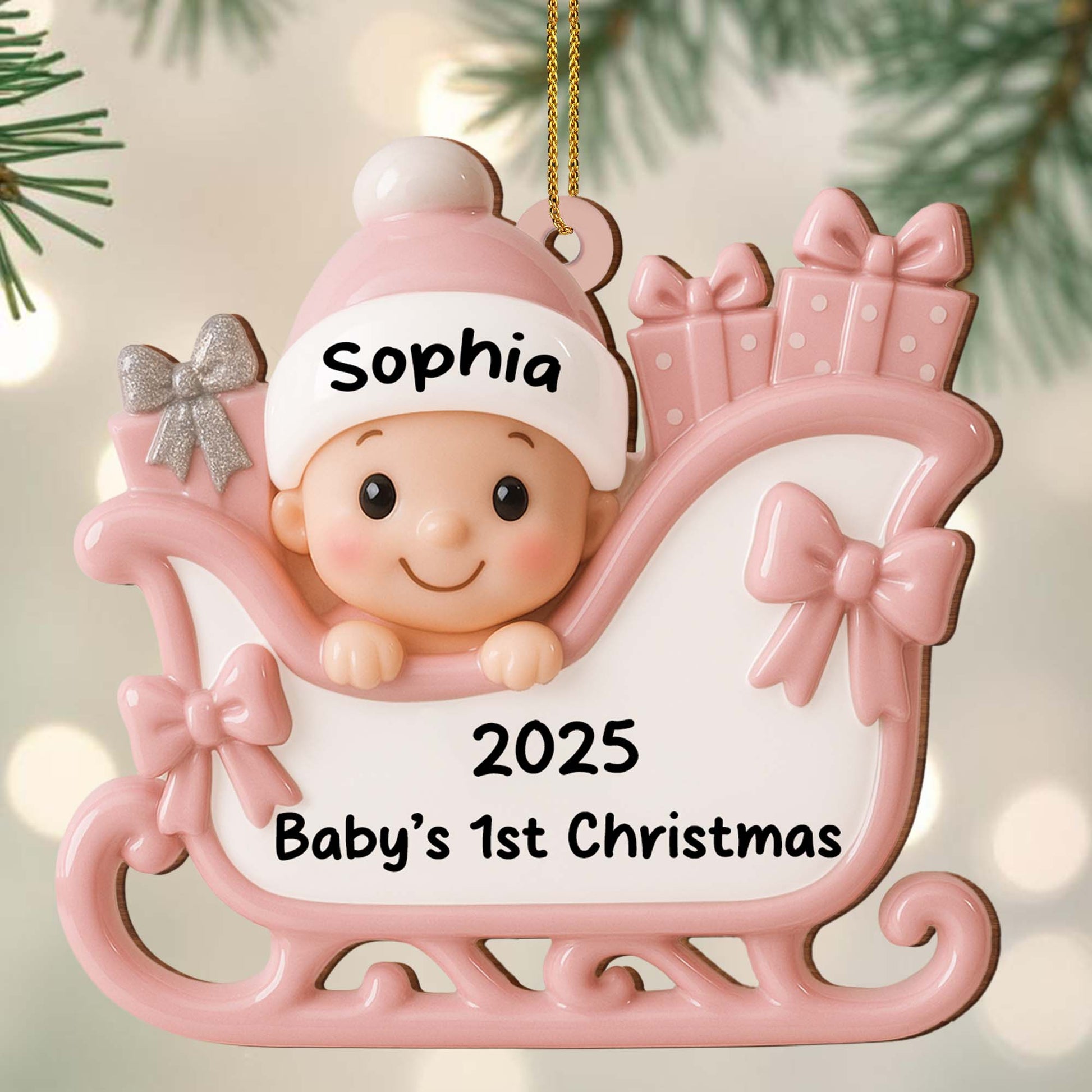 Baby’s 1st Christmas With Sleigh And Gifts