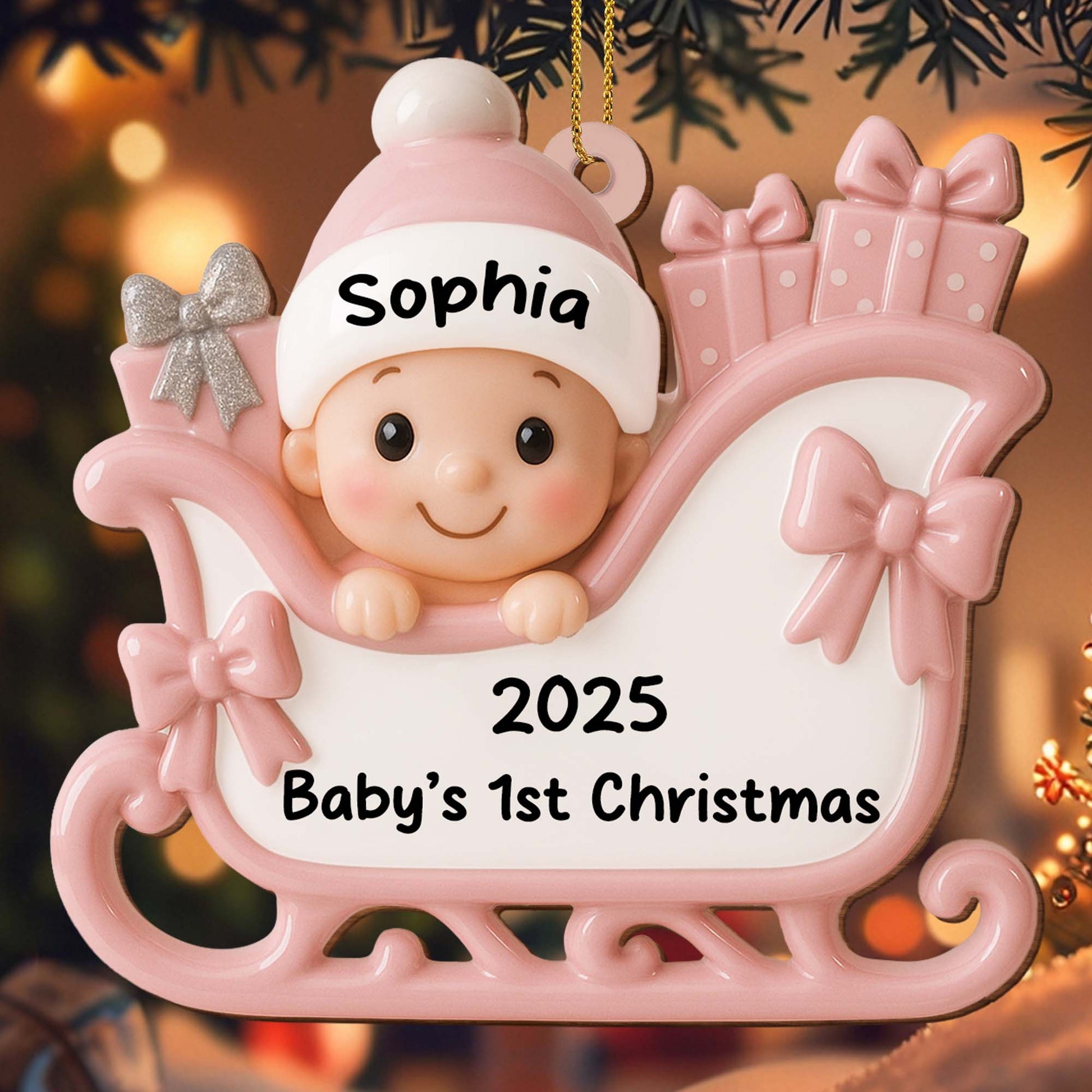Baby’s 1st Christmas With Sleigh And Gifts