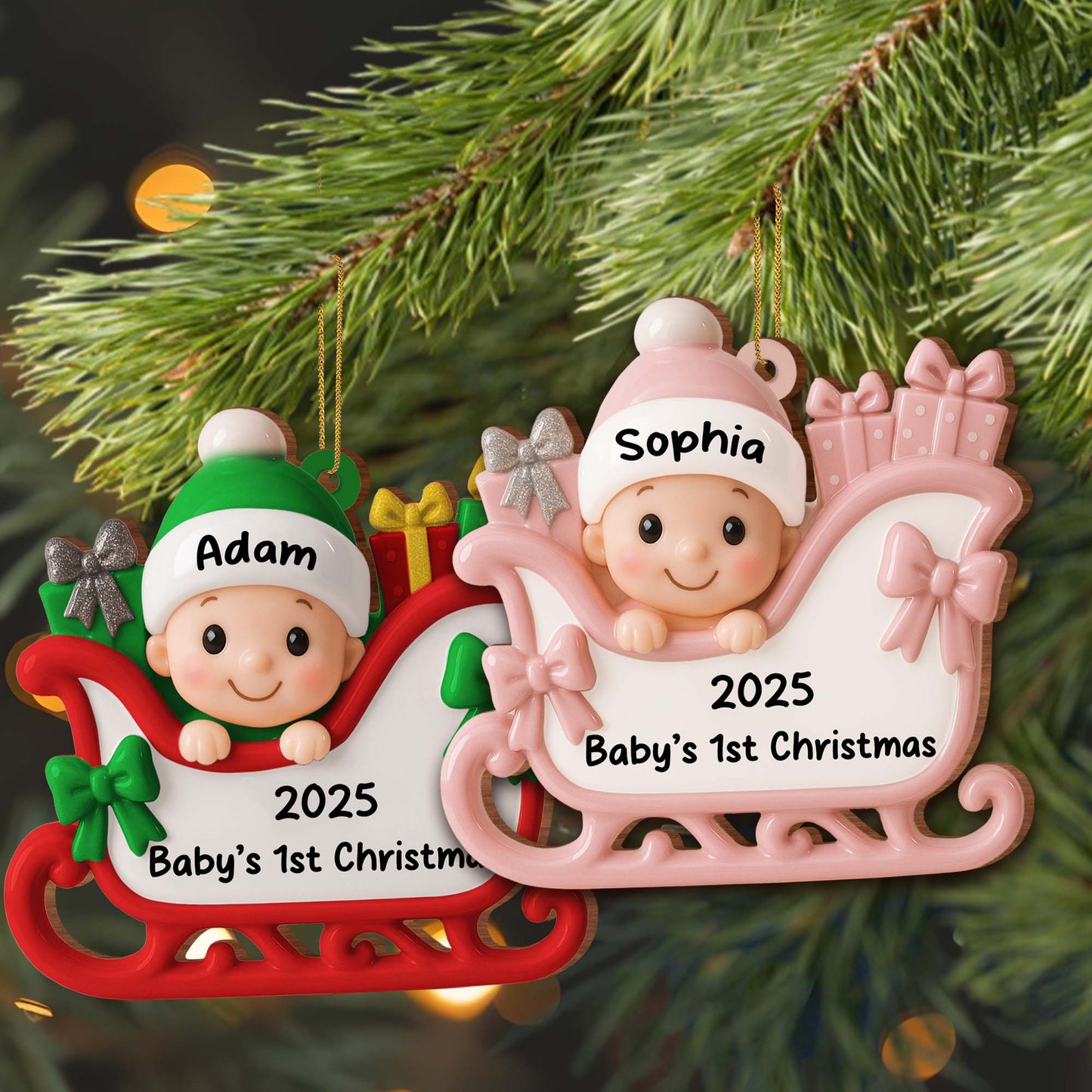 Baby’s 1st Christmas With Sleigh And Gifts