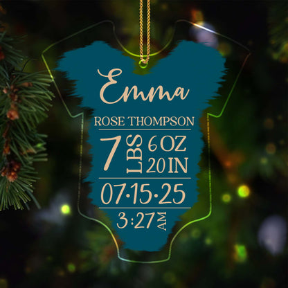 Celebrate A Special Moment With This Customized Birth Stats Onesie