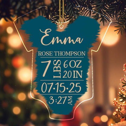 Celebrate A Special Moment With This Customized Birth Stats Onesie