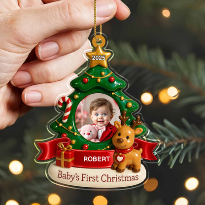 Baby's First Christmas With Tree And Reindeer