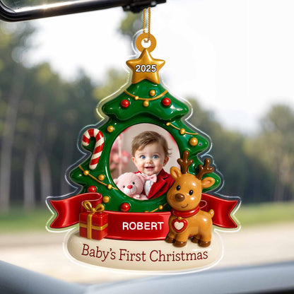 Baby's First Christmas With Tree And Reindeer