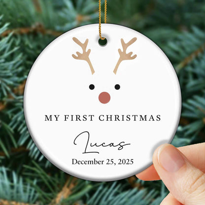 My First Christmas, Cute Reindeer Face