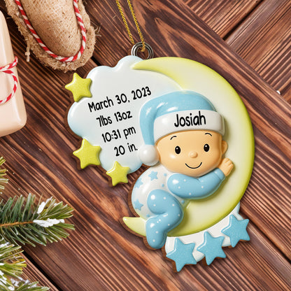 Celebra los momentos especiales de tu pequeña estrella - Adorno de madera personalizado, forma personalizada - KID194_WDO