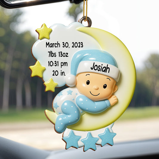 Celebra los momentos especiales de tu pequeña estrella - Adorno de madera personalizado, forma personalizada - KID194_WDO
