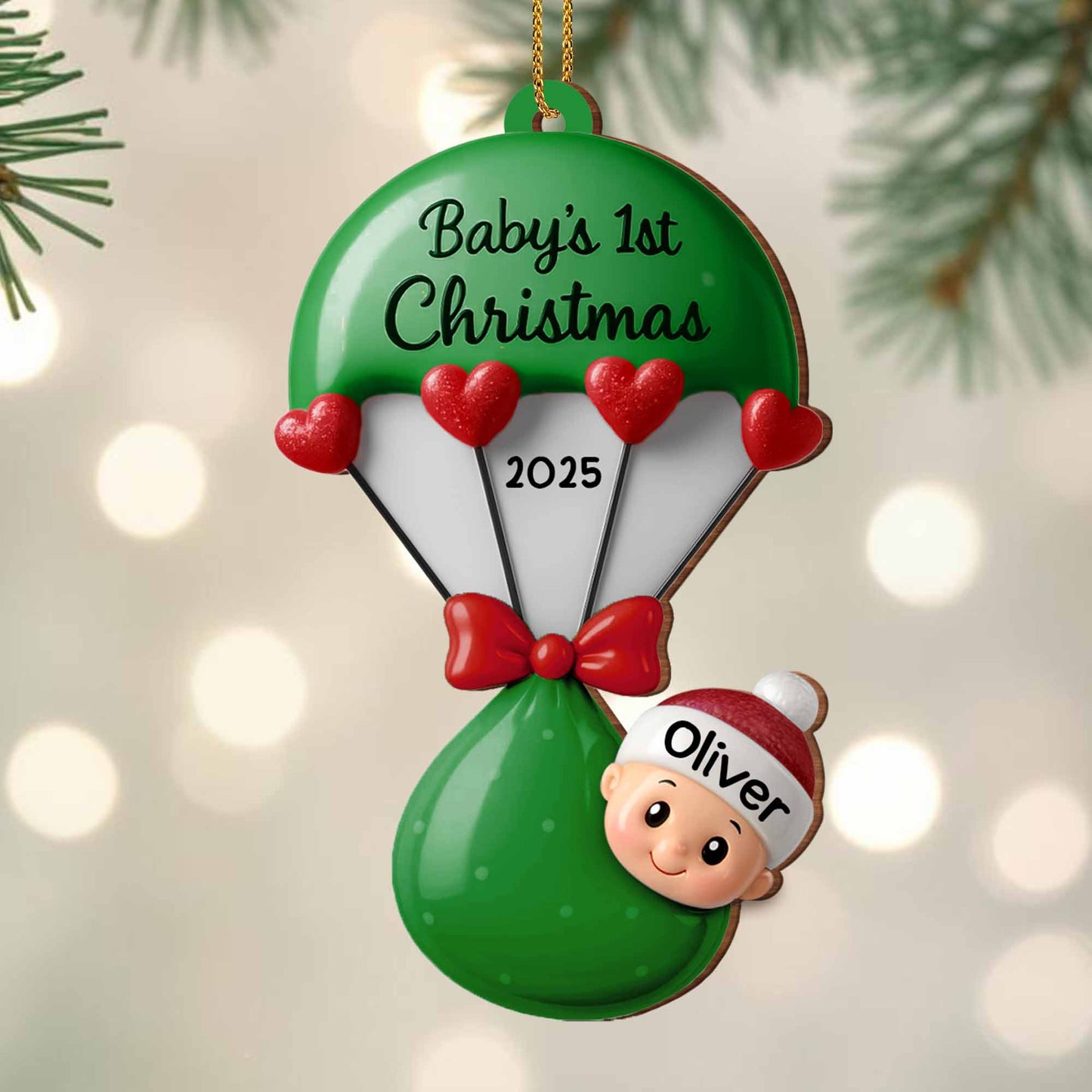 Baby's 1st Christmas Balloons and Hearts