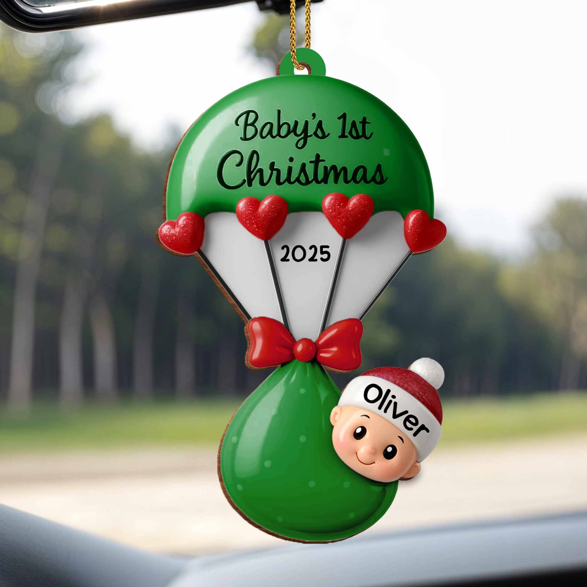 Baby's 1st Christmas Balloons and Hearts