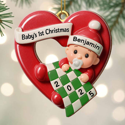 Baby's 1st Christmas Heart And Baby