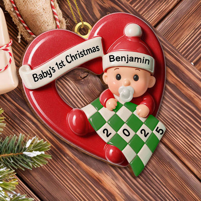 Baby's 1st Christmas Heart And Baby