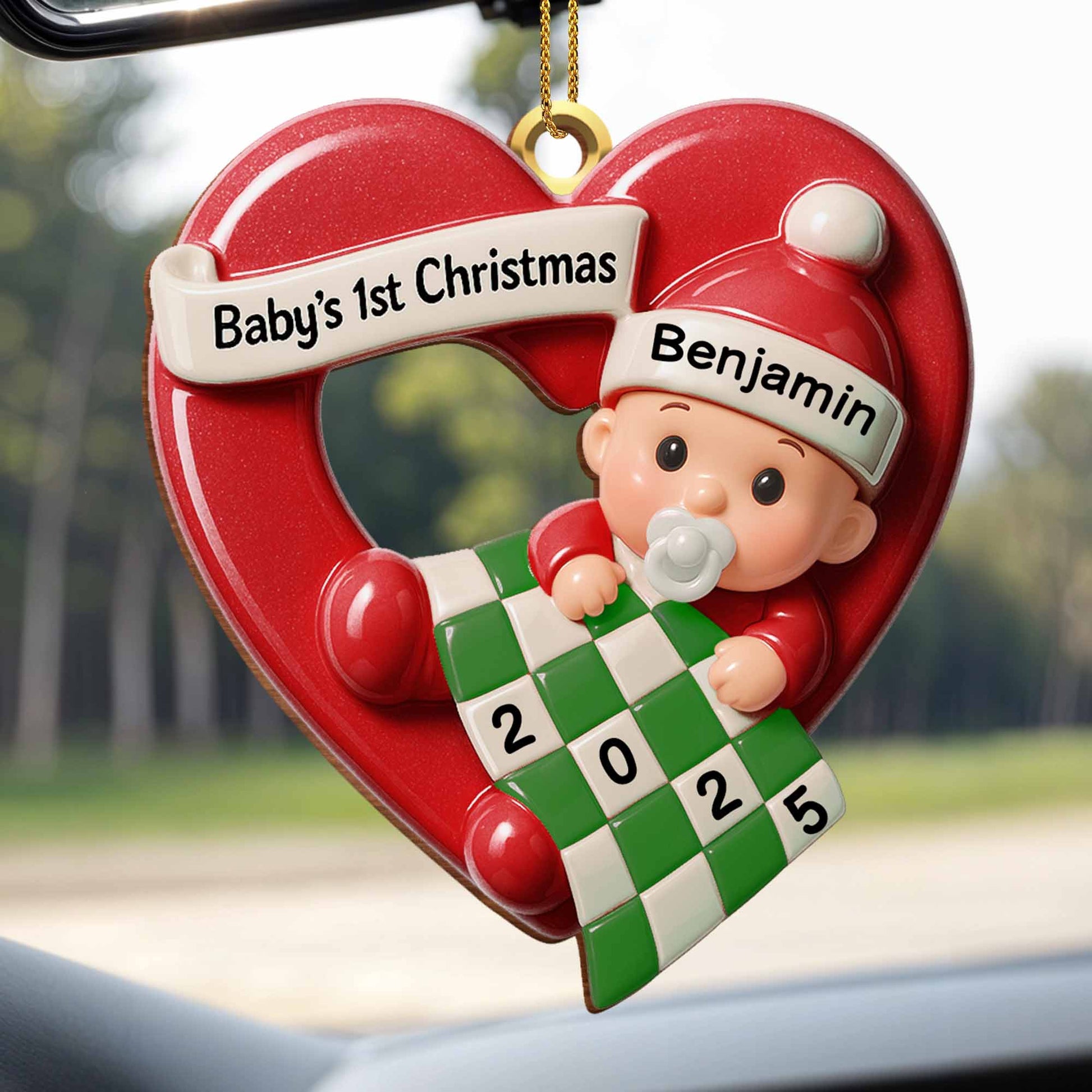 Baby's 1st Christmas Heart And Baby